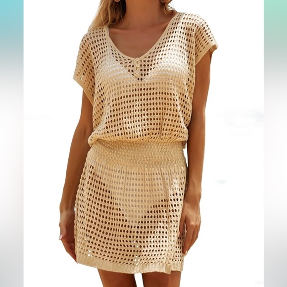 Crochet Beach Coverup Dress - Picture 3 of 5